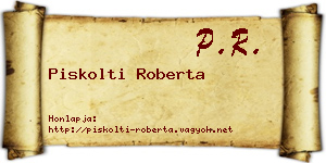 Piskolti Roberta névjegykártya